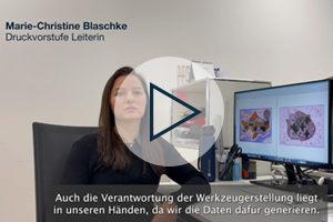 Go to movie clip "Employees talking about their work at Securikett - Head of Prepress"