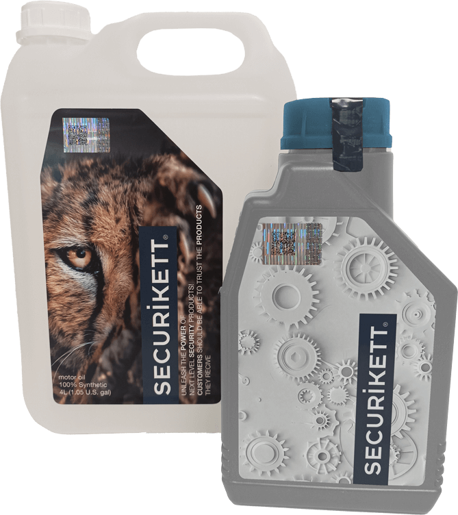 Two containers with SecurityLabels with UID and Hologramm