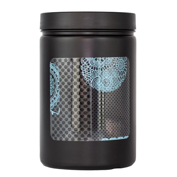 Structure Coating Label on black plastic box