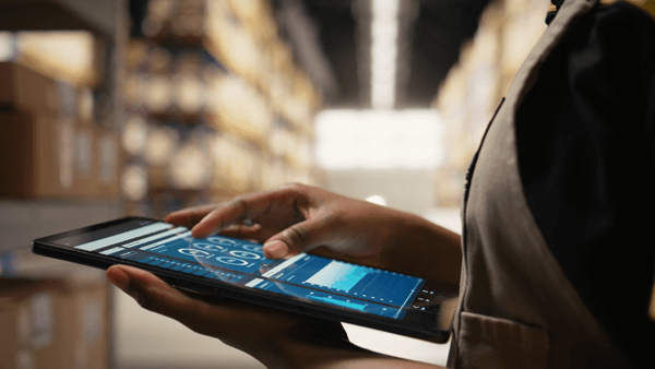 Stock Employee with tablet