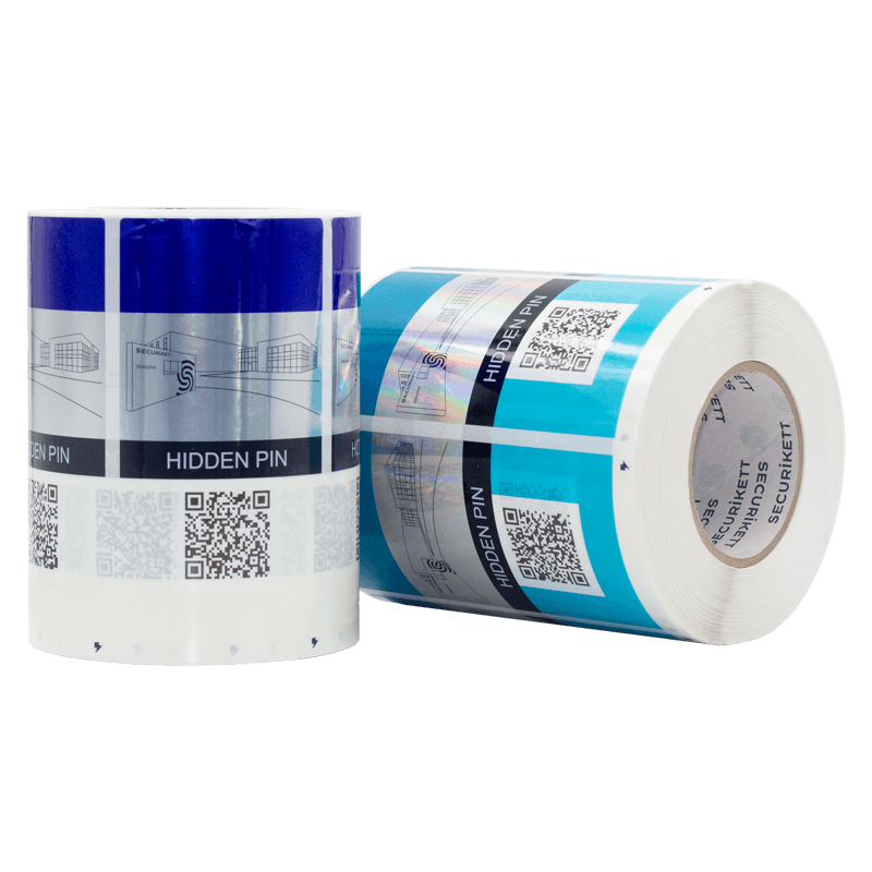 Two reels of oversized SecurityLabel with unique QR-Code, hidden PIN and other security features