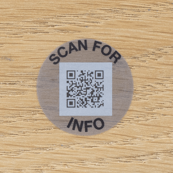 Strong adhesive label for DPP compliance