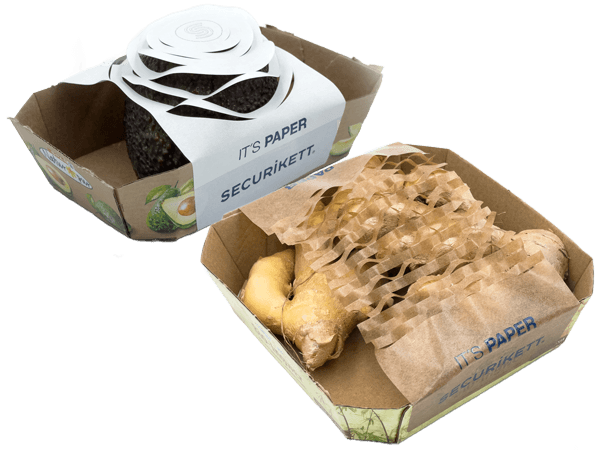 Paper Lid Labels on vegetable trays