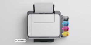 Printer with ink cartridges