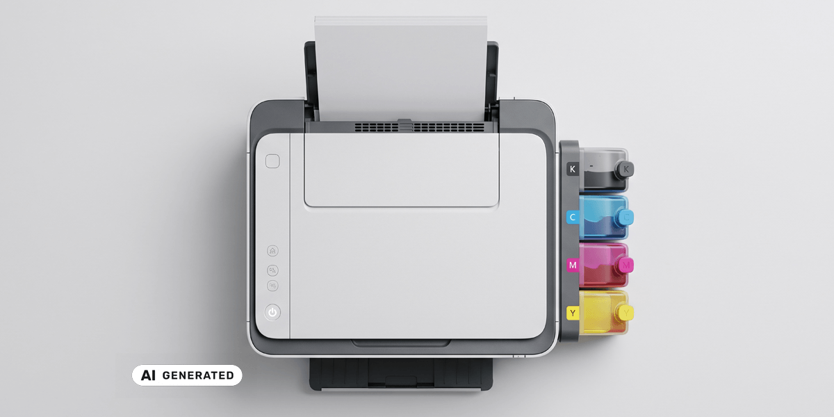 Printer with ink cartridges